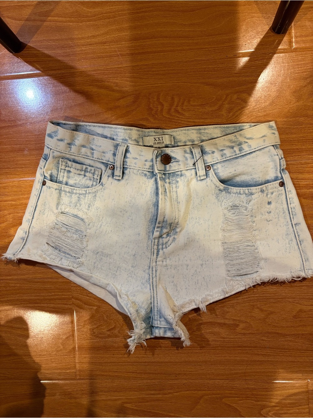 XXI Acid wash distressed shorts sz 25 waist 80’s 90’s Vibe